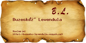 Buzeskó Levendula névjegykártya